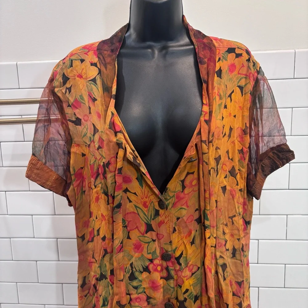 Vintage Floral Maxi Dress - Picture 3 of 7